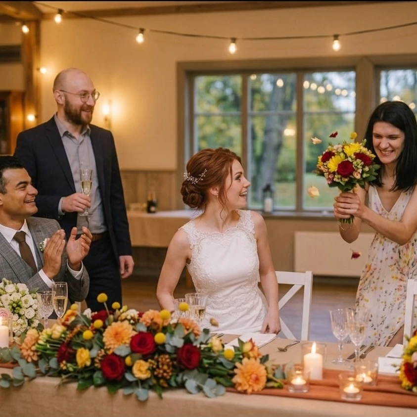 A toast at the head table